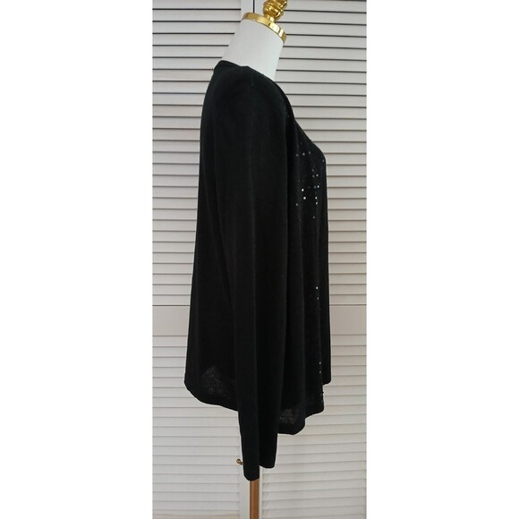 NWT Elementz Women's LARGE Black Sweater Tank Sequin One Piece Long Sleeve Work - Picture 5 of 11